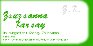 zsuzsanna karsay business card